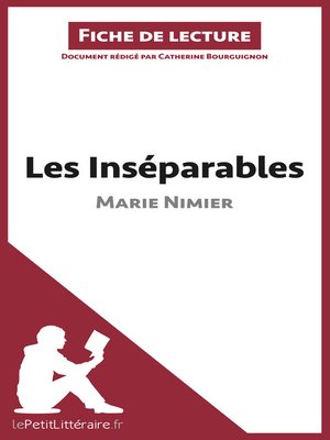 cover image of Les Inséparables de Marie Nimier (Fiche de lecture)